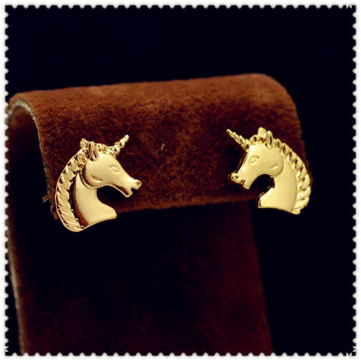 New fashion jewelry cool Unicorn stud gift for women girl E2241