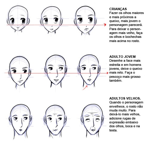 Como Desenhar Anime Como Desenhar Mangá Ideias Para Cabelos  Drawing face  expressions, Anime face drawing, Anime drawings tutorials