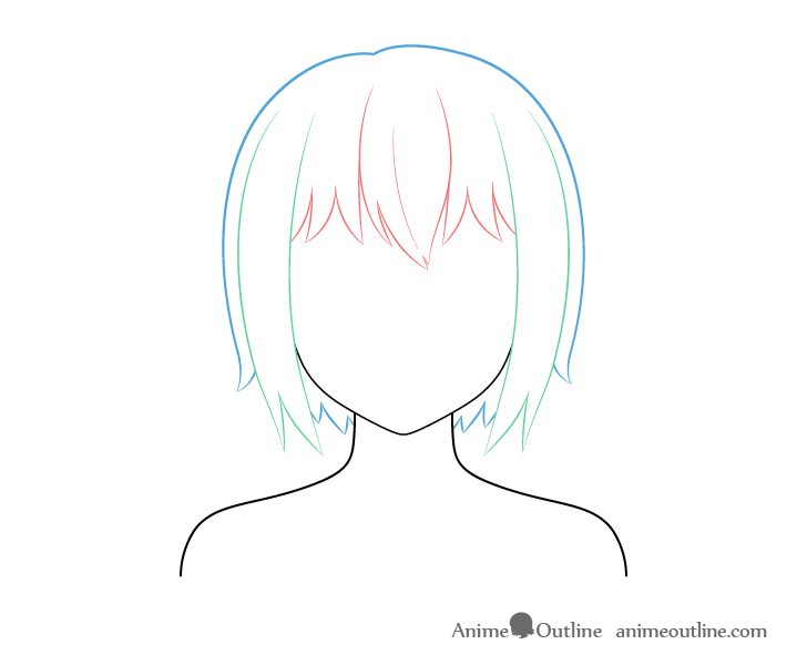 Como desenhar cabelo de anime fácil, fácil