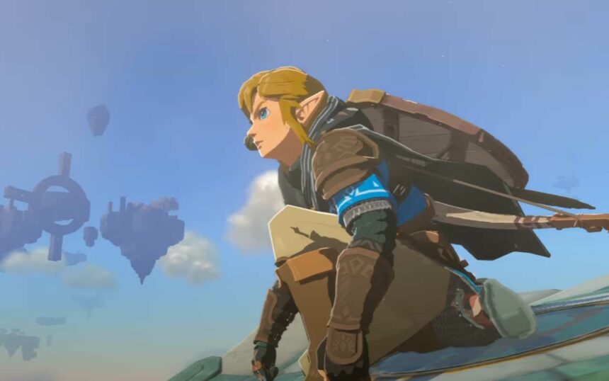 cena do trailer de The Legend of Zelda: Tears of the Kingdom